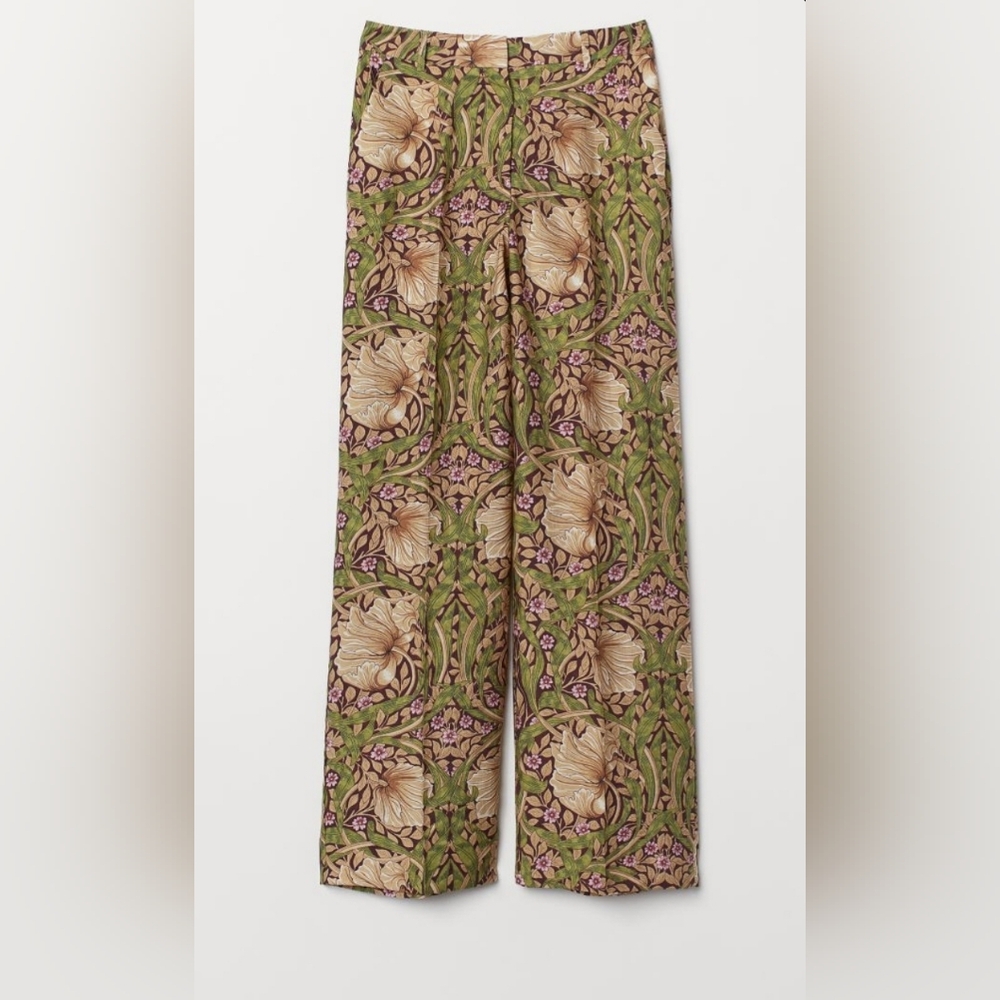 WILLIAM MORRIS & CO. x H&M. Pants:Long, wide legs , high waist